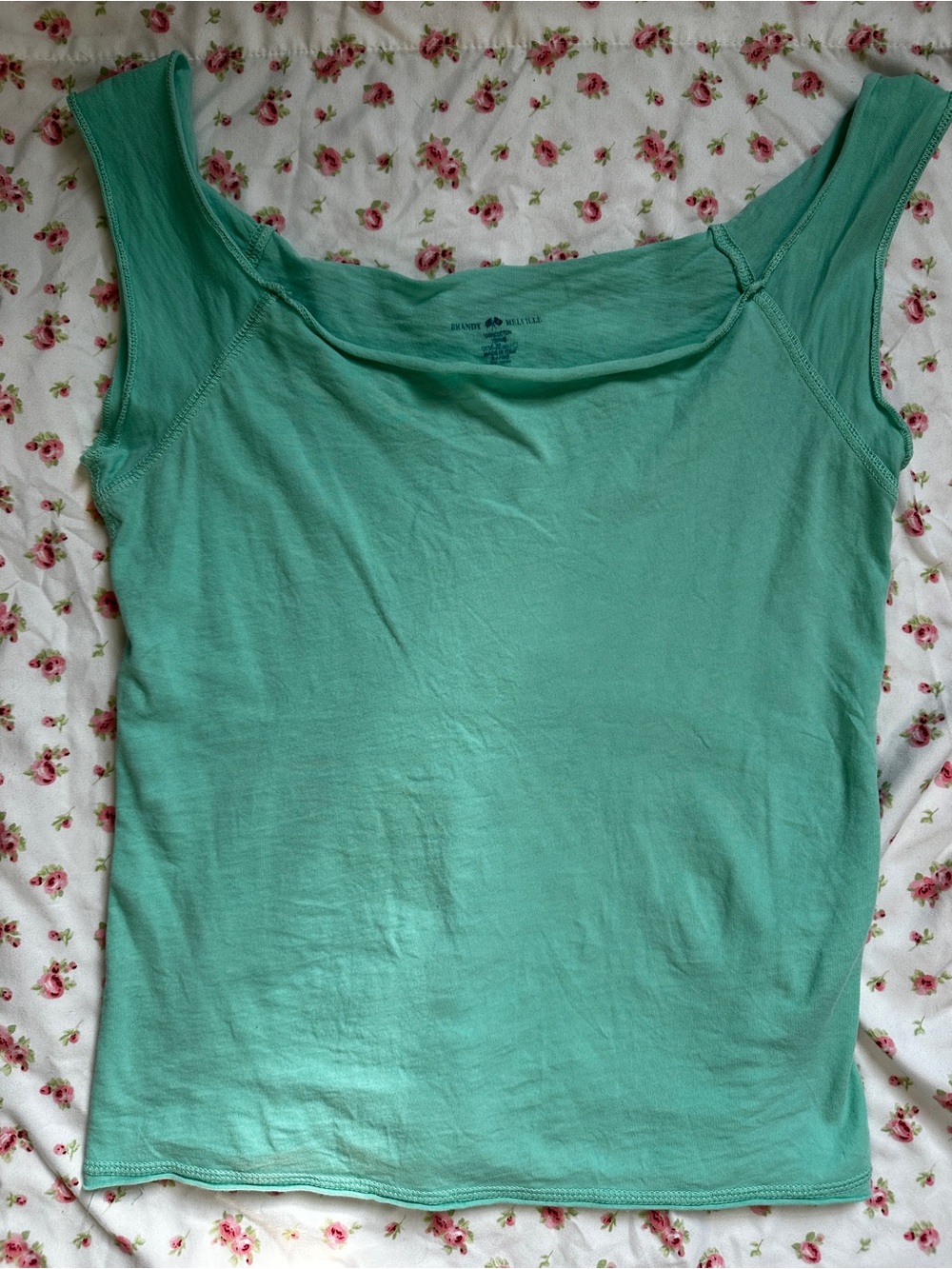 Brandy Melville Mint Green Scoop Neck Tank